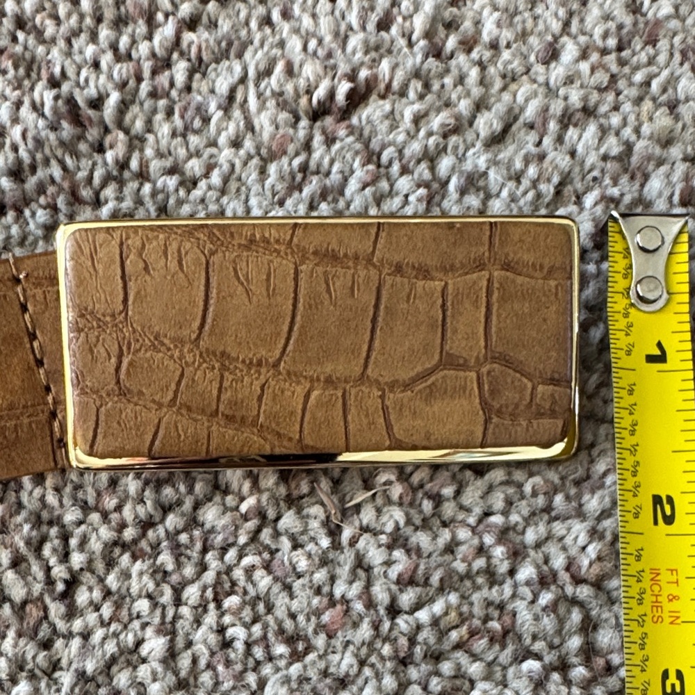 Nine West Brown Crocodile Pattern Belt - Picture 9 of 9